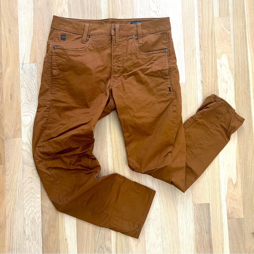 G-Star D Staq jeans. Gorgeous rust color.